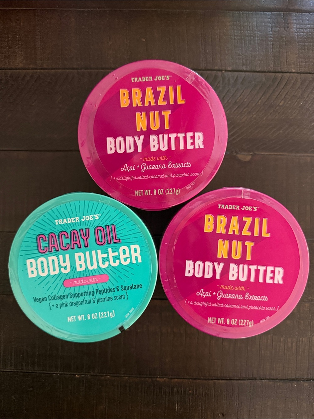 Trader Joe's Brazil Nut Body Butter and Cacay Oil Body Butter